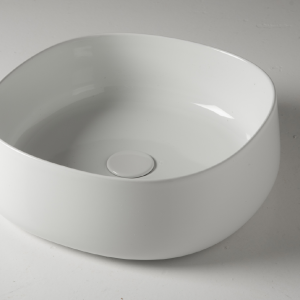 Sinks JUMPER 420 x 420 x 150 mm | vessel sinks | curved | White gloss