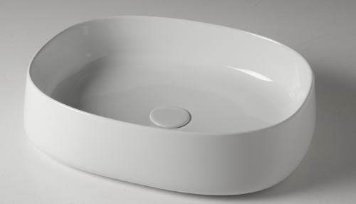 Sinks JUMPER | 500 x 400 x 130 mm | vessel sinks | curved | Plum mattte