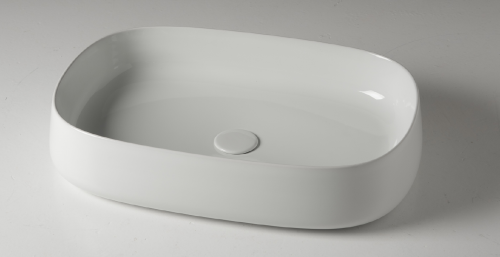 Sinks JUMPER | 600 x 400 x 130 mm | vessel sinks | curved | Pomegranate red mattte