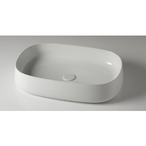 Sinks JUMPER | 600 x 400 x 130 mm | vessel sinks | curved | Plum mattte