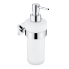 Soap dispenser with a cup of Keira collection - frosted glass | chrome