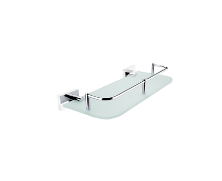 Shelf Keira with railing 30cm | chrome