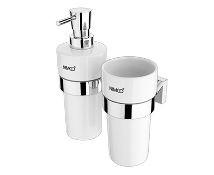 Sanitary set Keira (Soap dispenser and tumbler holder with tumbler)