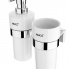 Sanitary set Keira (Soap dispenser and tumbler holder with tumbler) | chrome