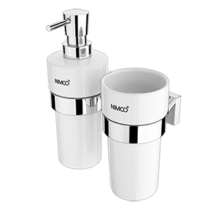 Sanitary set Keira (Soap dispenser and tumbler holder with tumbler)