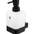 Soap dispenser with a cup of Kibo collection - frosted glass | black matte