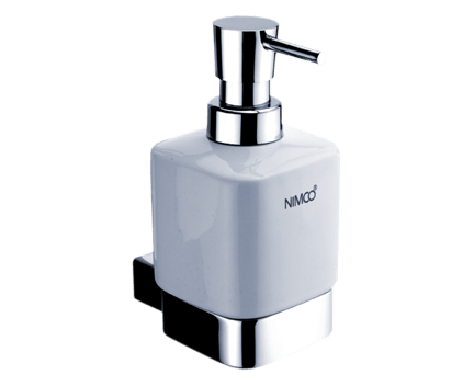 Soap dispenser with ceramic bowl Kibo | chrome