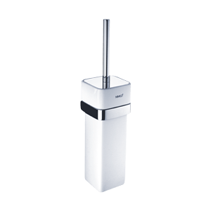 Toilet brush with a ceramic vessel Kibo | chrome