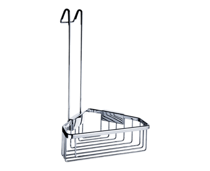 Hanging wire corner shelf Kibo | chrome