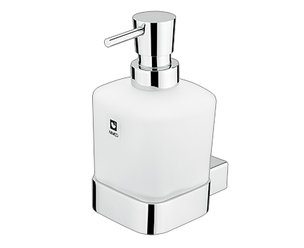 Soap dispenser with a cup of Kibo collection - frosted glass | chrome