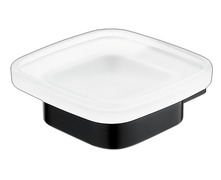 Soap holder Kibo with soap dish | black matte