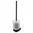 WC brush Kibo with glass container | black matte