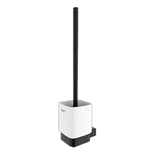 Toilet brush with a ceramic vessel Kibo | black matte