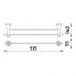 Towel holder Lada | 515 mm | double