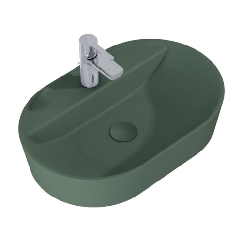 Countertop washbasin ARIA | 620 x 132 x 410 | matte emerald