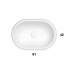 Washbasin T-EDGE | 600 x 420 x 160 | White gloss