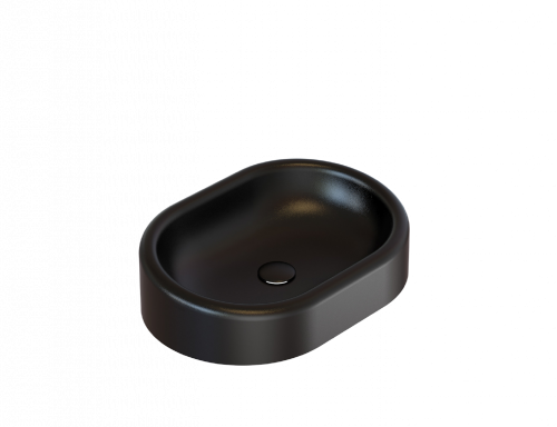 Washbasin T-EDGE | 600 x 420 x 160 | Black mattte