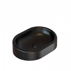 Washbasin T-EDGE | 600 x 420 x 160 | Black mattte