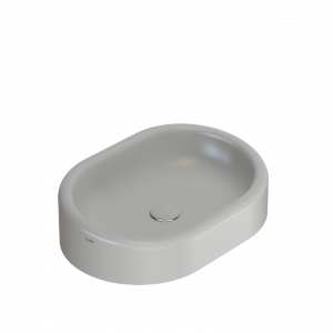 Washbasin T-EDGE | 600 x 420 x 160 | Light grey mattte