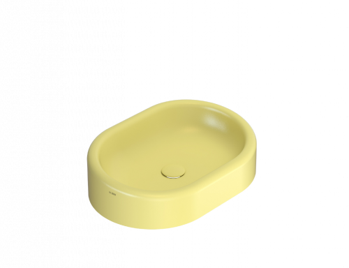 Washbasin T-EDGE | 600 x 420 x 160 | Mustard yellow mattte