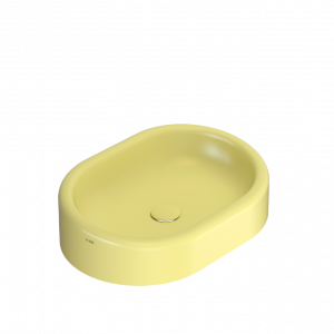 Washbasin T-EDGE | 600 x 420 x 160 | Mustard yellow mattte