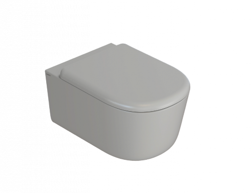 Wall-mounted toilet GLOBO | 540x360x340 | White gloss | Light grey mattte