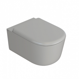 Wall-mounted toilet GLOBO | 540x360x340 | White gloss | Light grey mattte