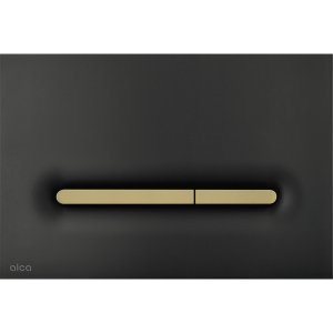 Flush plate for pre-wall installation system Linka | Black/gold mat