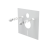 Noise isolation for wall-hung WC toilets and bidets accessories including cover cap (white)