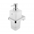 Soap dispenser with a cup of Maya collection - frosted glass | chrome