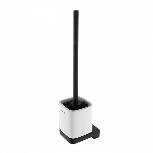 Toilet brush with a ceramic vessel Maya | black matte