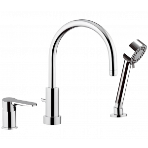 Shower and bath faucet CAE 780 upright lever mixer, three elements