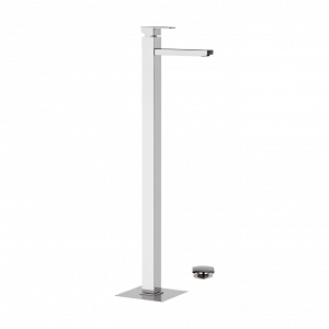 QD 18 | Wash basin faucets Q-DESIGN | Lever | free standing | chrome gloss | brushed nickel gloss