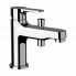 Single-lever bath mixer with diverter | brushed nickel gloss