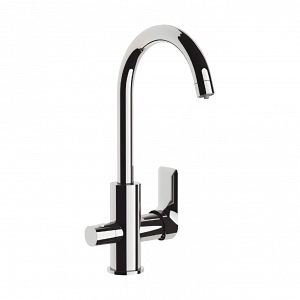 Sink faucet Infinity lever with spray jet | stainless steel color