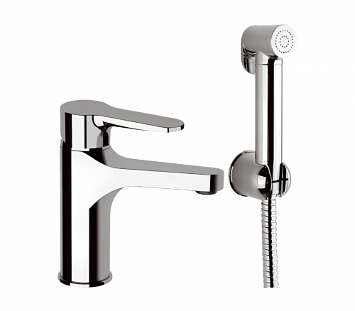 Washbasin WINNER mixer with Bidetshower | black mattte