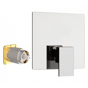 Concealed module Q-DESIGN | one - way lever upper part | brass gloss