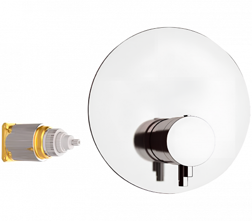 Concealed module X STYLE one - way lever upper part thermostatic | white mattte