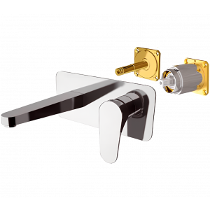 Wash basin faucets wall concealed | 180 | lever | chrome gloss | CLASS LINE | upper part