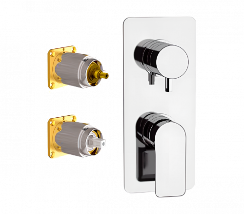 Concealed module INFINITY two - way lever upper part | white mattte