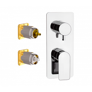 Concealed module INFINITY upper part lever three - way | white mattte