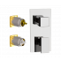 Concealed module Q Design | upper part lever three - way | white mattte