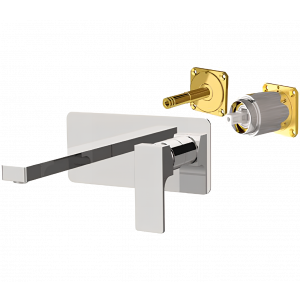 Wash basin faucets wall concealed | lever | chrome gloss | ABSOLUTE | upper part