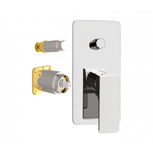 AU | Concealed module Absolute | upper part two - way lever pressure | white mattte