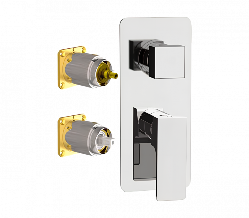 Concealed module ABSOLUTE two - way lever upper part | brushed nickel gloss