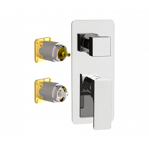 Concealed module ABSOLUTE two - way lever upper part | brushed nickel gloss