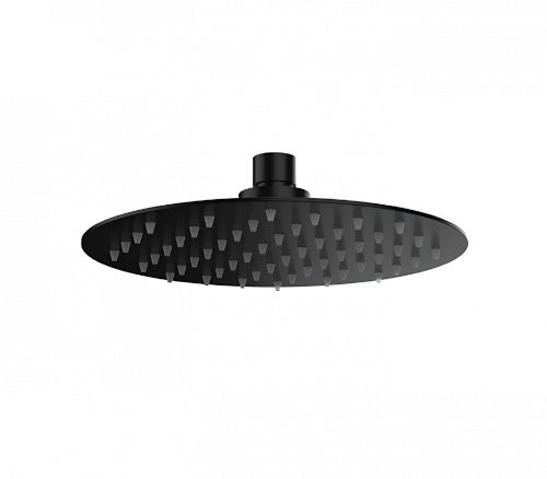 Showerhead SoffiSlim RD | wall mounted | Ø 200 mm | circular | black mattte