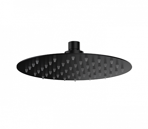 Showerhead SoffiSlim RD | wall mounted | Ø 250 mm | circular | black mattte