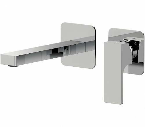 AU | Wash basin faucets Absolute | wall concealed | Lever | 190 | stainless steel color