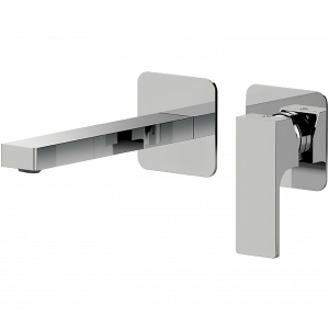 AU | Wash basin faucets Absolute | wall concealed | Lever | 190 | stainless steel color